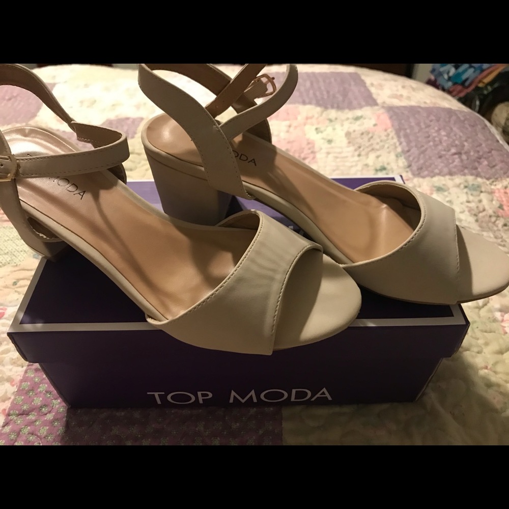 Cream Sandals